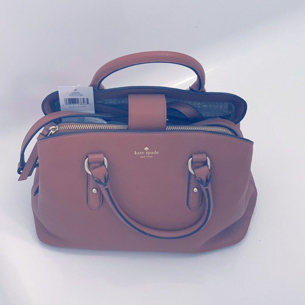 NWT Kate Spade Lleather Jackson Medium Satch